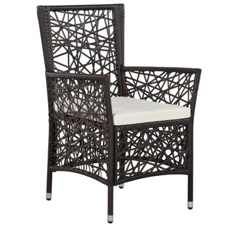vidaXL Set Mobili da Pranzo per Giardino 3 pz Marrone