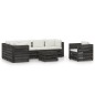 vidaXL Set Salotto da Giardino con Cuscini 7pz Legno Impregnato Grigio vidaXL Set Salotto da Giardino con Cuscini 7pz Legno Impregnato Grigio