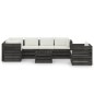 vidaXL Set Salotto da Giardino con Cuscini 7pz Legno Impregnato Grigio vidaXL Set Salotto da Giardino con Cuscini 7pz Legno Impregnato Grigio