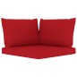 vidaXL Set Divani da Giardino 9 pz con Cuscini Rossi vidaXL Set Divani da Giardino 9 pz con Cuscini Rossi