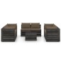 vidaXL Set Salotto da Giardino con Cuscini 9pz Legno Impregnato Grigio