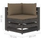 vidaXL Set Salotto da Giardino con Cuscini 9pz Legno Impregnato Grigio