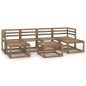 vidaXL Set Salotto da Giardino 7pz in Legno di Pino Impregnato Marrone vidaXL Set Salotto da Giardino 7pz in Legno di Pino Impregnato Marrone