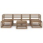vidaXL Set Salotto da Giardino 7pz in Legno di Pino Impregnato Marrone vidaXL Set Salotto da Giardino 7pz in Legno di Pino Impregnato Marrone