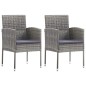 vidaXL Set Mobili da Pranzo per Giardino 3 pz Grigio vidaXL Set Mobili da Pranzo per Giardino 3 pz Grigio