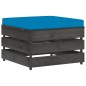 vidaXL Set Salotto Giardino con Cuscini 10 pz Legno Impregnato Grigio