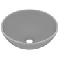 Lavandino Lusso Rotondo Grigio Chiaro Opaco 32,5x14 cm Ceramica Lavandino Lusso Rotondo Grigio Chiaro Opaco 32,5x14 cm Ceramica