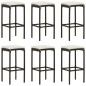 vidaXL Set Bar da Giardino 7 pz con Cuscini Marrone vidaXL Set Bar da Giardino 7 pz con Cuscini Marrone
