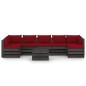 vidaXL Set Salotto da Giardino con Cuscini 8pz Legno Impregnato Grigio vidaXL Set Salotto da Giardino con Cuscini 8pz Legno Impregnato Grigio