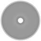 Lavandino Lusso Rotondo Grigio Chiaro Opaco 32,5x14 cm Ceramica Lavandino Lusso Rotondo Grigio Chiaro Opaco 32,5x14 cm Ceramica