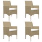 vidaXL Set Mobili da Pranzo per Giardino 5 pz Beige vidaXL Set Mobili da Pranzo per Giardino 5 pz Beige