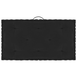 vidaXL Cuscini per Pallet e Pavimento 7 pz Neri in Cotone 