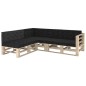 vidaXL Cuscini per Pallet e Pavimento 7 pz Neri in Cotone vidaXL Cuscini per Pallet e Pavimento 7 pz Neri in Cotone