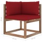 vidaXL Set Salotto Giardino Pallet Cuscini 5 pz Legno Pino Impregnato