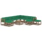 vidaXL Set Divani da Giardino 12 pz con Cuscini Verdi