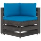 vidaXL Set Divani da Giardino con Cuscini 7 pz Legno Impregnato Grigio