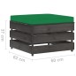 vidaXL Set Salotto da Giardino 3pz con Cuscini Legno Impregnato Grigio vidaXL Set Salotto da Giardino 3pz con Cuscini Legno Impregnato Grigio