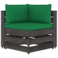 vidaXL Set Salotto Giardino con Cuscini 11 pz Legno Impregnato Grigio