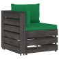 vidaXL Set Salotto Giardino con Cuscini 11 pz Legno Impregnato Grigio