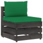 vidaXL Set Salotto Giardino con Cuscini 11 pz Legno Impregnato Grigio
