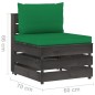 vidaXL Set Salotto Giardino con Cuscini 11 pz Legno Impregnato Grigio