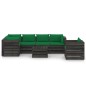 vidaXL Set Salotto da Giardino con Cuscini 7pz Legno Impregnato Grigio vidaXL Set Salotto da Giardino con Cuscini 7pz Legno Impregnato Grigio