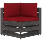 vidaXL Set Salotto da Giardino 6pz con Cuscini Legno Impregnato Grigio