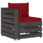 vidaXL Set Salotto da Giardino 6pz con Cuscini Legno Impregnato Grigio