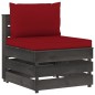 vidaXL Set Salotto da Giardino 6pz con Cuscini Legno Impregnato Grigio