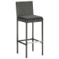 vidaXL Set Bar da Giardino 3 pz con Cuscini Grigio vidaXL Set Bar da Giardino 3 pz con Cuscini Grigio