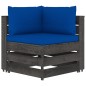 vidaXL Set Salotto da Giardino 6pz con Cuscini Legno Impregnato Grigio
