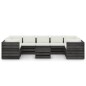 vidaXL Set Salotto Giardino con Cuscini 10 pz Legno Impregnato Grigio vidaXL Set Salotto Giardino con Cuscini 10 pz Legno Impregnato Grigio