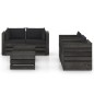 vidaXL Set Salotto da Giardino 6pz con Cuscini Legno Impregnato Grigio