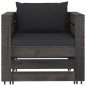 vidaXL Set Salotto da Giardino 6pz con Cuscini Legno Impregnato Grigio