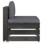 vidaXL Set Salotto da Giardino 3pz con Cuscini Legno Impregnato Grigio vidaXL Set Salotto da Giardino 3pz con Cuscini Legno Impregnato Grigio