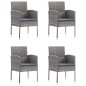 vidaXL Set Mobili da Pranzo per Giardino 5 pz Grigio vidaXL Set Mobili da Pranzo per Giardino 5 pz Grigio