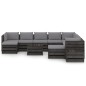 vidaXL Set Salotto Giardino con Cuscini 12 pz Legno Impregnato Grigio
