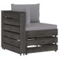 vidaXL Set Salotto Giardino con Cuscini 12 pz Legno Impregnato Grigio
