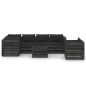 vidaXL Set Divani da Giardino con Cuscini 7 pz Legno Impregnato Grigio vidaXL Set Divani da Giardino con Cuscini 7 pz Legno Impregnato Grigio