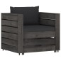 vidaXL Set Divani da Giardino con Cuscini 7 pz Legno Impregnato Grigio vidaXL Set Divani da Giardino con Cuscini 7 pz Legno Impregnato Grigio