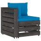 vidaXL Set Salotto Giardino con Cuscini 12 pz Legno Impregnato Grigio