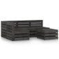 vidaXL Set Salotto da Giardino 5 pz in Legno di Pino Impregnato Grigio vidaXL Set Salotto da Giardino 5 pz in Legno di Pino Impregnato Grigio