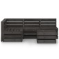 vidaXL Set Salotto da Giardino 5 pz in Legno di Pino Impregnato Grigio vidaXL Set Salotto da Giardino 5 pz in Legno di Pino Impregnato Grigio