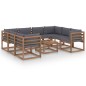 vidaXL Set Salotto da Giardino 9 pz con Cuscini Antracite vidaXL Set Salotto da Giardino 9 pz con Cuscini Antracite