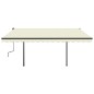 Tenda Automatica con Sensore Vento e LED 4,5x3,5 m Crema