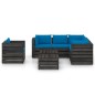 vidaXL Set Salotto da Giardino con Cuscini 8pz Legno Impregnato Grigio