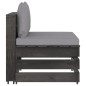 vidaXL Set Salotto da Giardino 3pz con Cuscini Legno Impregnato Grigio