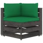 vidaXL Divano da Giardino 2 Posti con Cuscini Legno Impregnato Grigio vidaXL Divano da Giardino 2 Posti con Cuscini Legno Impregnato Grigio