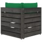 vidaXL Divano da Giardino 2 Posti con Cuscini Legno Impregnato Grigio vidaXL Divano da Giardino 2 Posti con Cuscini Legno Impregnato Grigio
