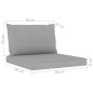 vidaXL Set Salotto da Giardino 9 pz con Cuscini Grigi vidaXL Set Salotto da Giardino 9 pz con Cuscini Grigi